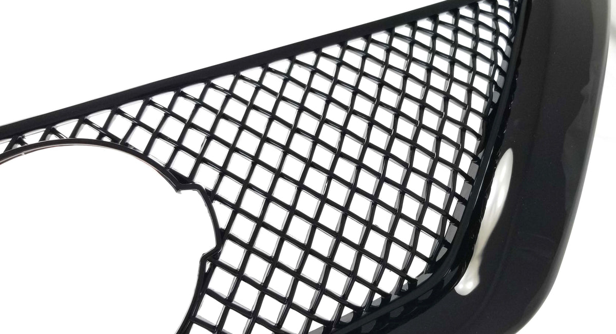 ABS6436BLK 16-18 Nissan Altima S/SR/SV/SL 1 PC Gloss Black Tape-on Grille Overlay Chrome Delete Kit
