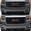 ABS6438BLK 14-15 GMC Sierra 1500 Base/SLE/SLT 3 PCS Gloss Black Tape-on Grille Overlay Chrome Delete Kit