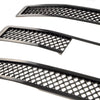 ABS6438BLK 14-15 GMC Sierra 1500 Base/SLE/SLT 3 PCS Gloss Black Tape-on Grille Overlay Chrome Delete Kit