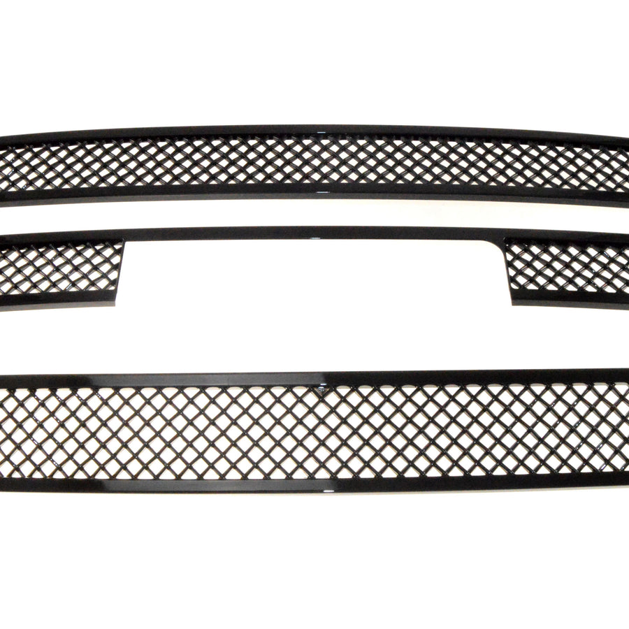 ABS6442BLK 15-20 GMC Yukon SLE/SLT 3 PCS Gloss Black Tape-on Grille Overlay Chrome Delete Kit
