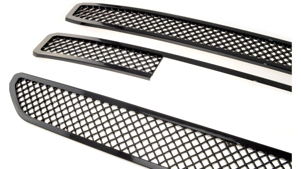 ABS6442BLK 15-20 GMC Yukon SLE/SLT 3 PCS Gloss Black Tape-on Grille Overlay Chrome Delete Kit