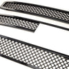 ABS6442BLK 15-20 GMC Yukon SLE/SLT 3 PCS Gloss Black Tape-on Grille Overlay Chrome Delete Kit