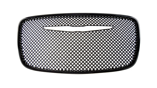 ABS6445BLK 15-22 Chrysler 300 C/C Platinum/Limited 1 PC Gloss Black Tape-on Grille Overlay Chrome Delete Kit