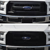 ABS6447BLK 15-17 Ford F-150 XL 1 PC Gloss Black Tape-on Grille Overlay Chrome Delete Kit