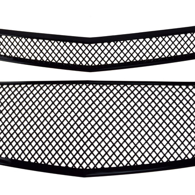 ABS6455BLK 16-17 Chevrolet Equinox L/LS/LT/LTZ 2 PCS Gloss Black Tape-on Grille Overlay Chrome Delete Kit
