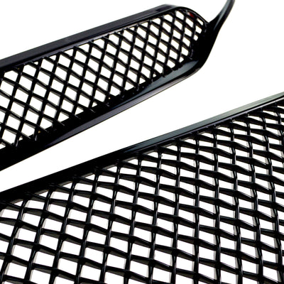 ABS6455BLK 16-17 Chevrolet Equinox L/LS/LT/LTZ 2 PCS Gloss Black Tape-on Grille Overlay Chrome Delete Kit