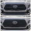 ABS6456BLK 16-19 Toyota Tacoma SR/SR5 1 PC Gloss Black Tape-on Grille Overlay Chrome Delete Kit