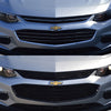 ABS6457BLK 16-18 Chevrolet Malibu L/LS/LT/LTZ/Hybrid 2 PCS Gloss Black Tape-on Grille Overlay Chrome Delete Kit