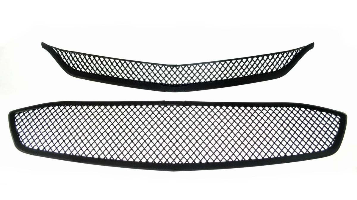 ABS6457BLK 16-18 Chevrolet Malibu L/LS/LT/LTZ/Hybrid 2 PCS Gloss Black Tape-on Grille Overlay Chrome Delete Kit