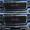 ABS6461BLK 15-18 GMC Sierra 2500 HD/Sierra 3500 HD SLE/SLT 3 PCS Gloss Black Tape-on Grille Overlay Chrome Delete Kit