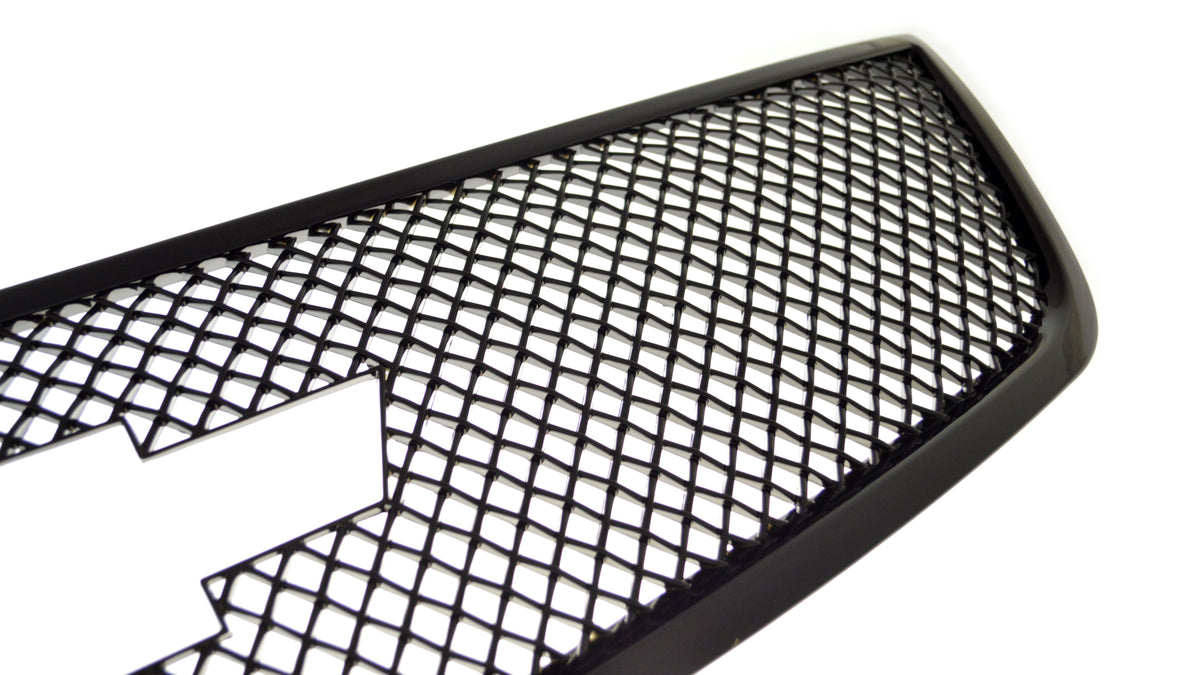 ABS6463BLK 13-17 Chevrolet Traverse LS/LT/LTZ 1 PC Gloss Black Tape-on Grille Overlay Chrome Delete Kit