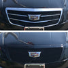 ABS6464BLK 15-19 Cadillac ATS 1 PC Gloss Black Tape-on Grille Overlay Chrome Delete Kit