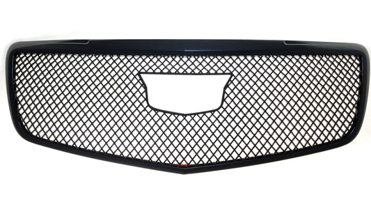ABS6464BLK 15-19 Cadillac ATS 1 PC Gloss Black Tape-on Grille Overlay Chrome Delete Kit