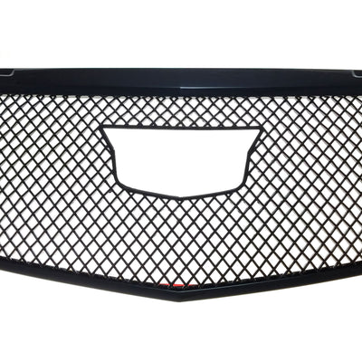 ABS6464BLK 15-19 Cadillac ATS 1 PC Gloss Black Tape-on Grille Overlay Chrome Delete Kit