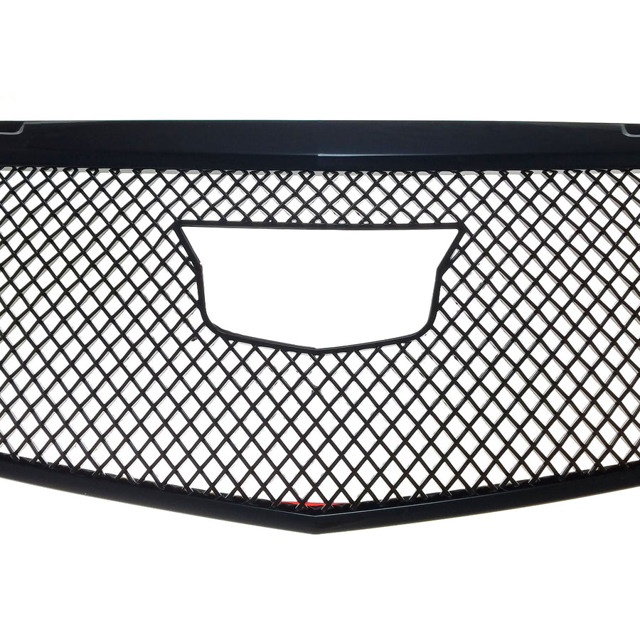 ABS6464BLK 15-19 Cadillac ATS 1 PC Gloss Black Tape-on Grille Overlay Chrome Delete Kit
