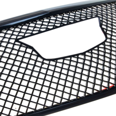 ABS6464BLK 15-19 Cadillac ATS 1 PC Gloss Black Tape-on Grille Overlay Chrome Delete Kit