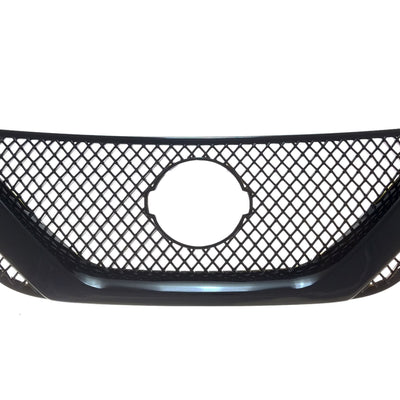 ABS6466BLK 16-19 Nissan Sentra 1 PC Gloss Black Tape-on Grille Overlay Chrome Delete Kit