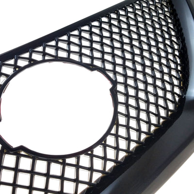 ABS6466BLK 16-19 Nissan Sentra 1 PC Gloss Black Tape-on Grille Overlay Chrome Delete Kit