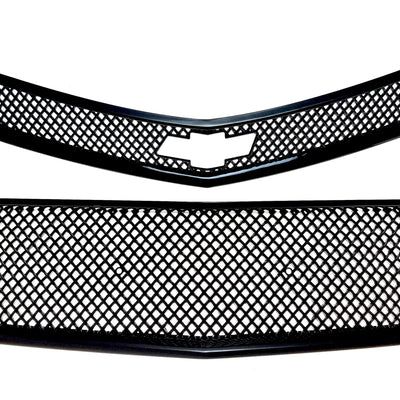 ABS6470BLK 16-18 Chevrolet Cruze LATE MODEL 2016 2 PCS Gloss Black Tape-on Grille Overlay Chrome Delete Kit