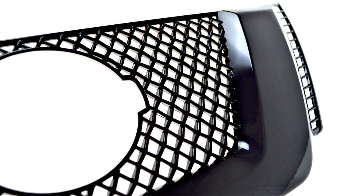 ABS6479BLK 2017 Nissan Rogue EARLY MODEL 17 1 PC Gloss Black Tape-on Grille Overlay Chrome Delete Kit