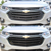 ABS6480BLK 18-21 Chevrolet Traverse 3 PCS Gloss Black Tape-on Grille Overlay Chrome Delete Kit