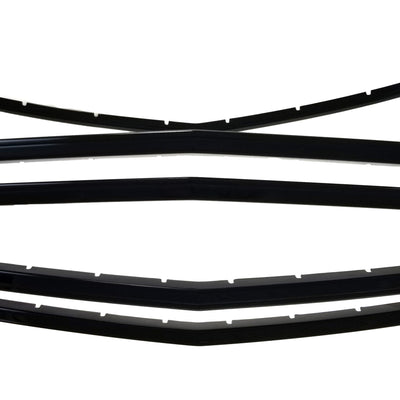 ABS6480BLK 18-21 Chevrolet Traverse 3 PCS Gloss Black Tape-on Grille Overlay Chrome Delete Kit