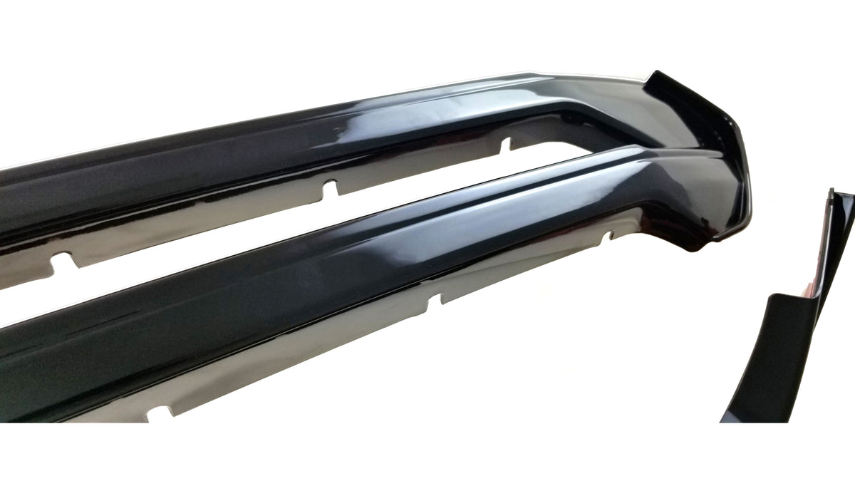 ABS6480BLK 18-21 Chevrolet Traverse 3 PCS Gloss Black Tape-on Grille Overlay Chrome Delete Kit