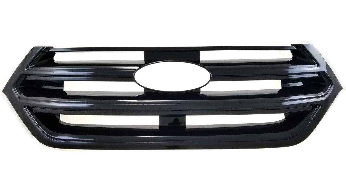 ABS6481BLK 15-18 Ford Edge Does not fit grille with Camera 1 PC Gloss Black Tape-on Grille Overlay Chrome Delete Kit