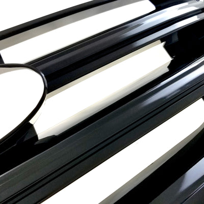 ABS6481BLK 15-18 Ford Edge Does not fit grille with Camera 1 PC Gloss Black Tape-on Grille Overlay Chrome Delete Kit