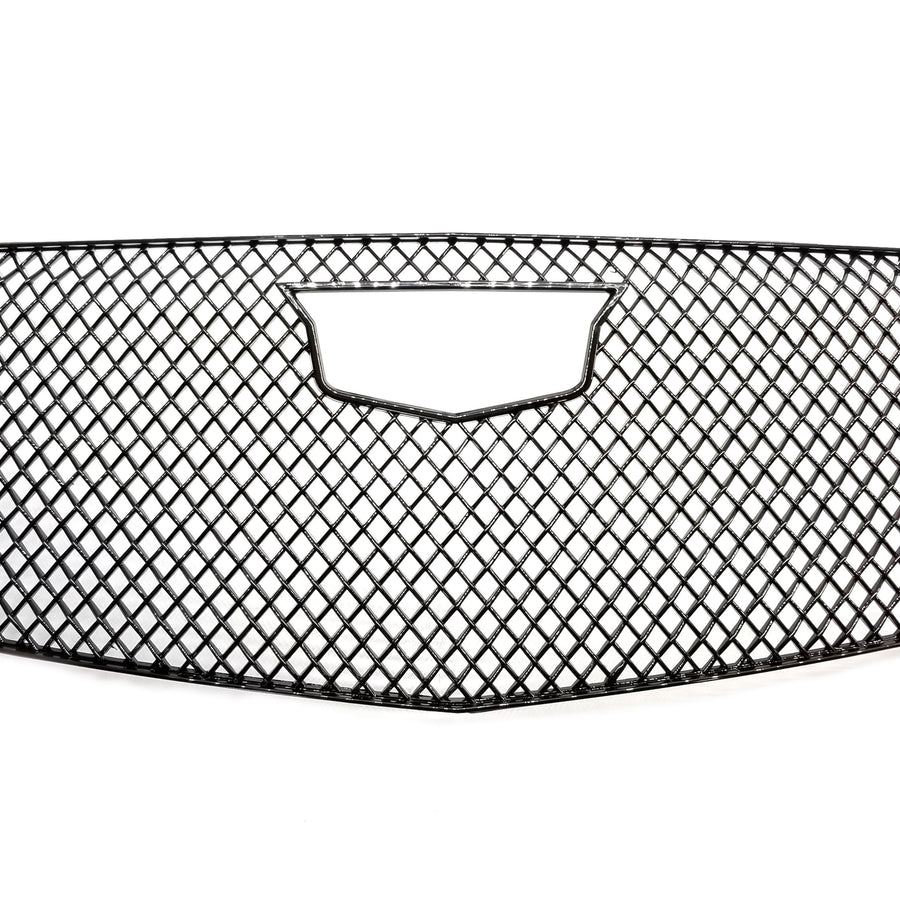 ABS6483BLK 17-19 Cadillac XT5 Does not fit grille with Camera 1 PC Gloss Black Tape-on Grille Overlay Chrome Delete Kit