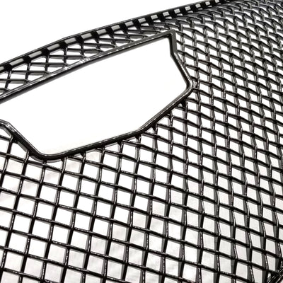 ABS6483BLK 17-19 Cadillac XT5 Does not fit grille with Camera 1 PC Gloss Black Tape-on Grille Overlay Chrome Delete Kit