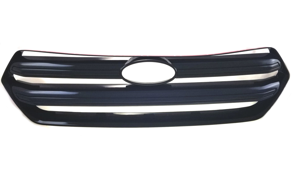 ABS6484BLK 17-19 Ford Escape 1 PC Gloss Black Tape-on Grille Overlay Chrome Delete Kit
