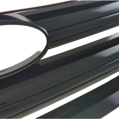 ABS6484BLK 17-19 Ford Escape 1 PC Gloss Black Tape-on Grille Overlay Chrome Delete Kit