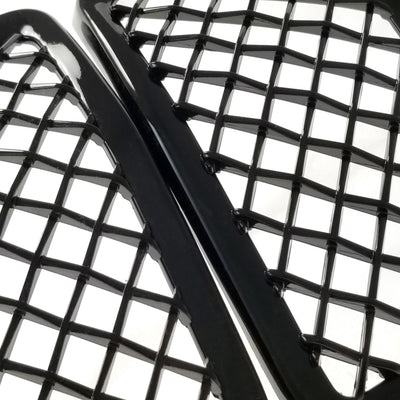 ABS6485BLK 19-22 Jeep Cherokee 7 PCS Gloss Black Tape-on Grille Overlay Chrome Delete Kit