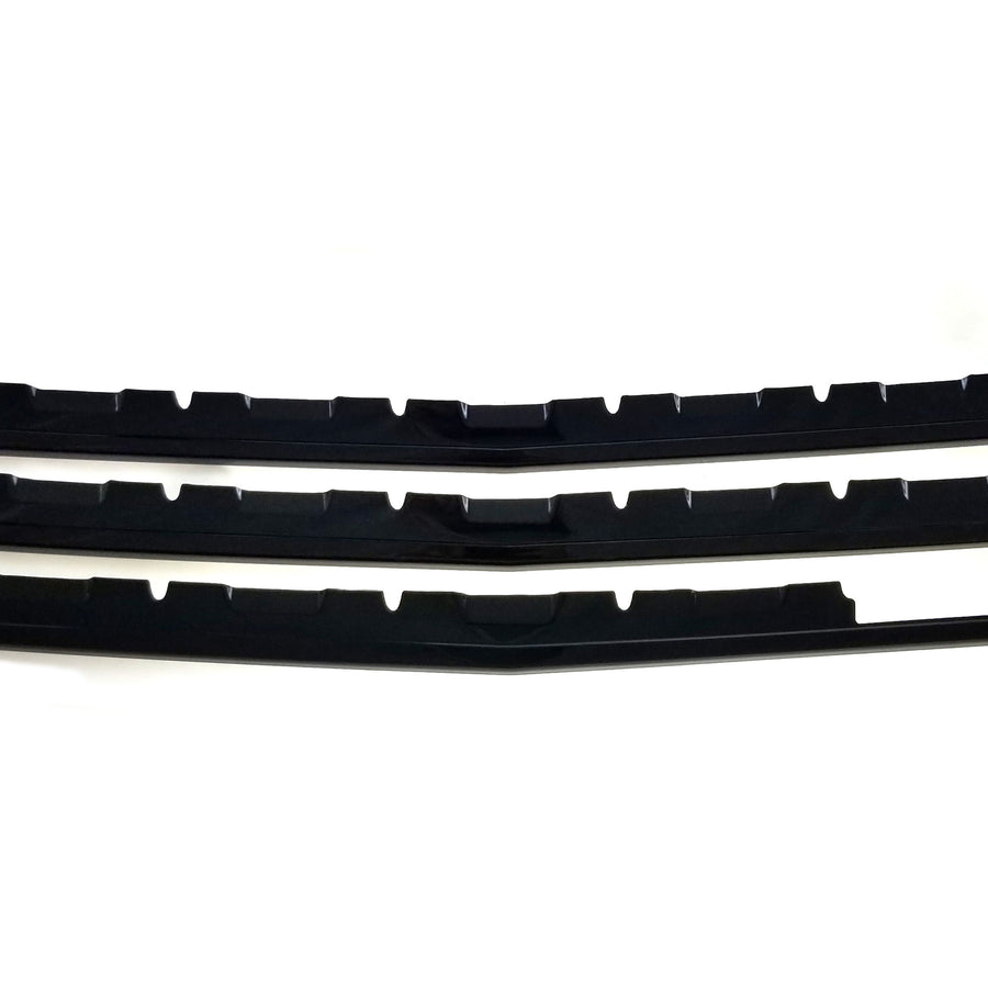 ABS6487BLK 16-18 Chevrolet Silverado 1500 Z71 3 PCS Gloss Black Tape-on Grille Overlay Chrome Delete Kit