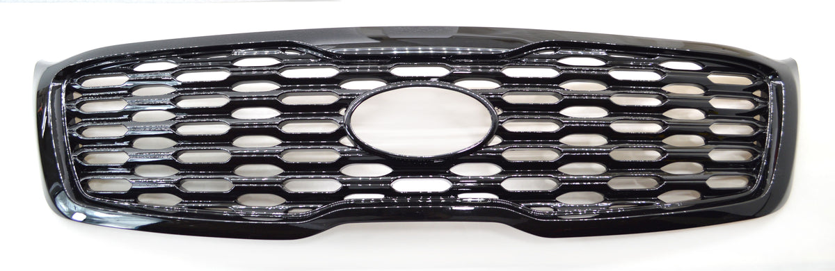 ABS6488BLK 19-20 Kia Sorento Fits LX/EX Only Does not fit grille with Camera 1 PC Gloss Black Tape-on Grille Overlay Chrome Delete Kit