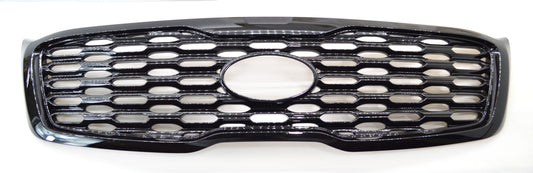 ABS6488BLK 19-20 Kia Sorento Fits LX/EX Only Does not fit grille with Camera 1 PC Gloss Black Tape-on Grille Overlay Chrome Delete Kit