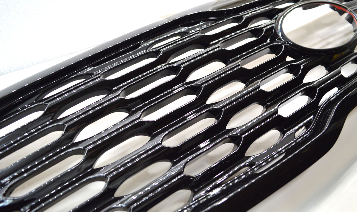 ABS6488BLK 19-20 Kia Sorento Fits LX/EX Only Does not fit grille with Camera 1 PC Gloss Black Tape-on Grille Overlay Chrome Delete Kit