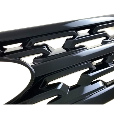 ABS6489BLK 18-19 Ford Explorer ONLY FOR XLT/LIMITED 1 PC Gloss Black Tape-on Grille Overlay Chrome Delete Kit