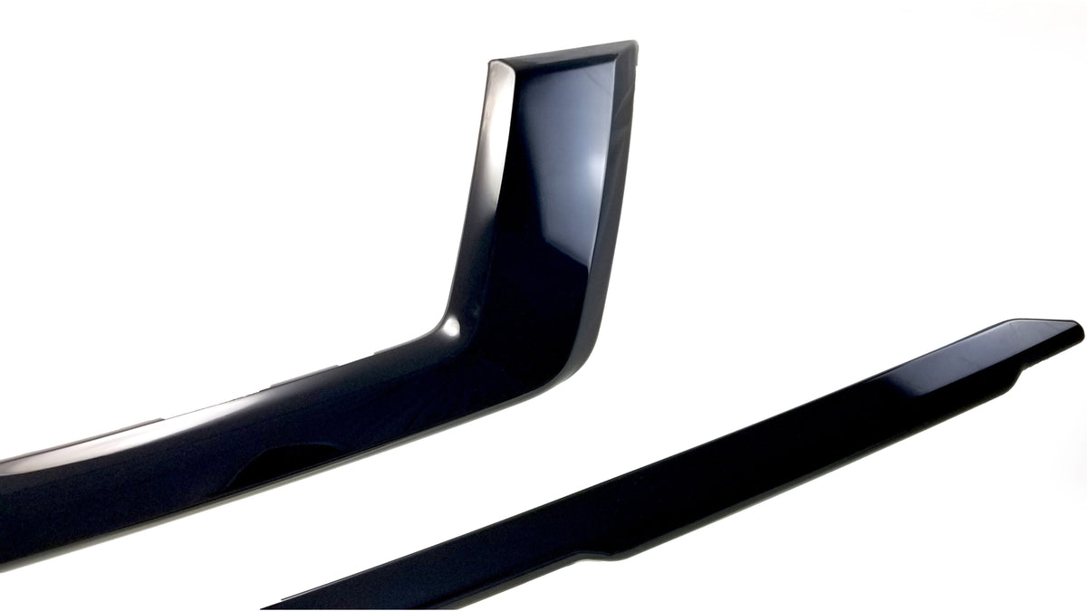 ABS6491BLK 18-20 Nissan Rogue 2 PCS Gloss Black Tape-on Grille Overlay Chrome Delete Kit