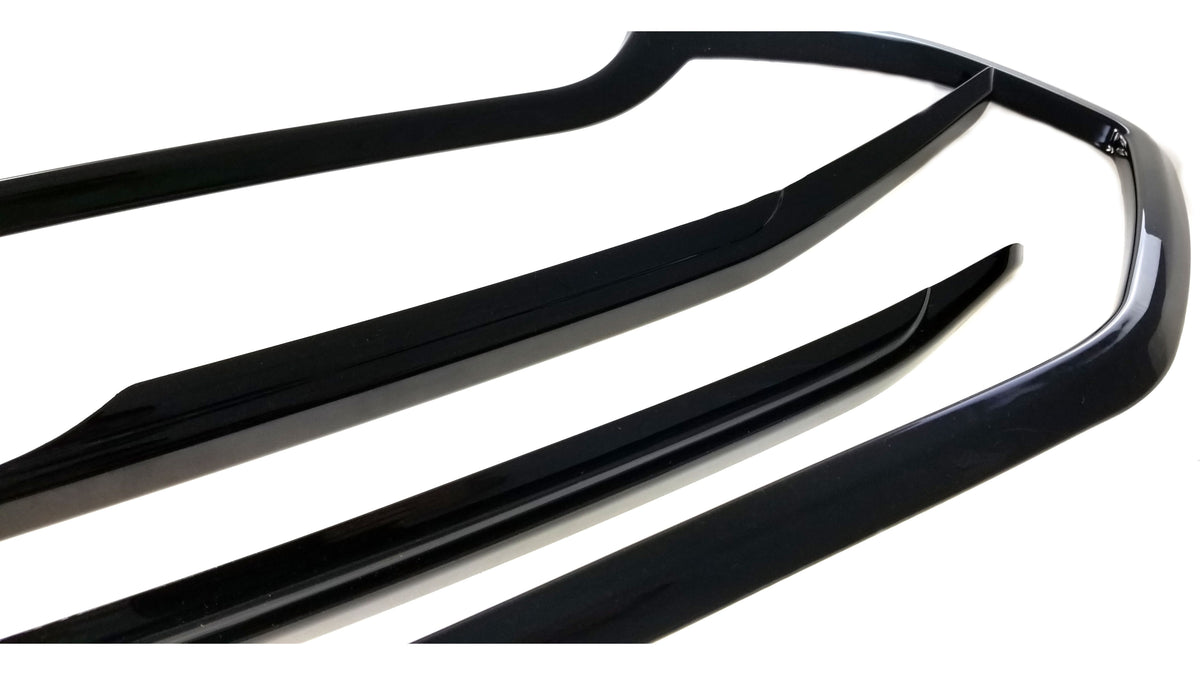 ABS6492BLK 18-22 Ford EcoSport 3 PCS Gloss Black Tape-on Grille Overlay Chrome Delete Kit