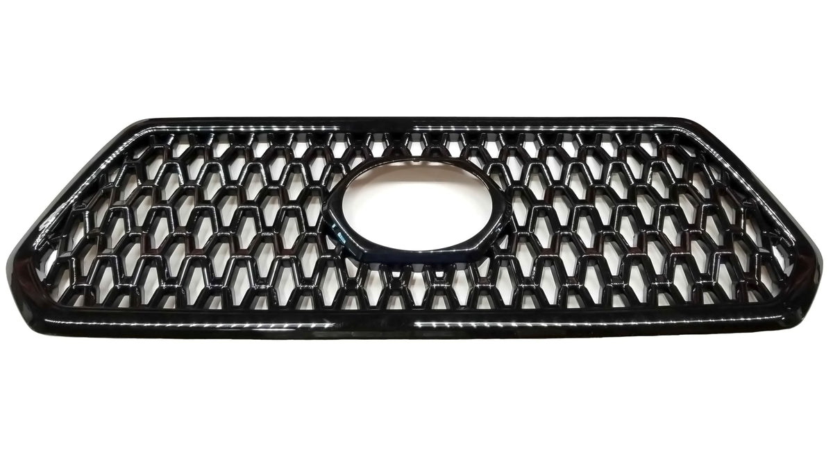 ABS6493BLK 18-19 Toyota Tacoma TRD Sport/Off-Road 1 PC Gloss Black Tape-on Grille Overlay Chrome Delete Kit