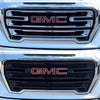 ABS6496BLK 19-21 GMC Sierra 1500 AT4/SLT 2 PCS Gloss Black Tape-on Grille Overlay Chrome Delete Kit