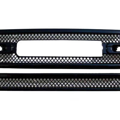 ABS6496BLK 19-21 GMC Sierra 1500 AT4/SLT 2 PCS Gloss Black Tape-on Grille Overlay Chrome Delete Kit