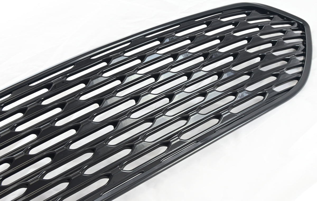 ABS6508BLK 20-22 Ford Escape S/SE/SEL/SE Hybrid 1 PC Gloss Black Clip-On W/Tape Grille Overlay Chrome Delete Kit