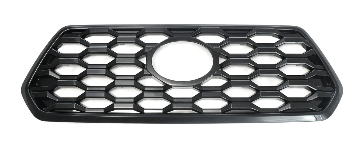 ABS6509BLK 20-23 Toyota Tacoma TRD Sport/Off-Road Does not fit grille with Camera 1 PC Gloss Black Clip-On W/Tape Grille Overlay Chrome Delete Kit