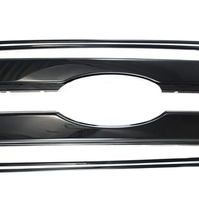 ABS6510BLK 20-22 Ford F-250 Super Duty/F-350 Super Duty XLT 3 PCS Gloss Black Clip-On W/Tape Grille Overlay Chrome Delete Kit