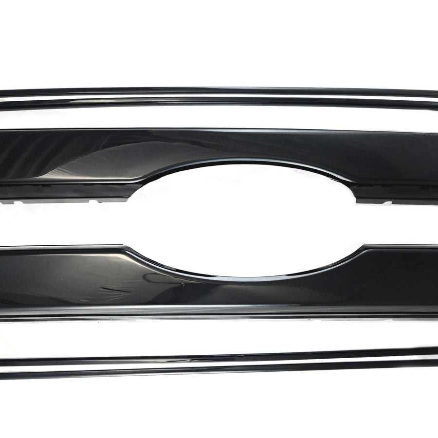 ABS6510BLK 20-22 Ford F-250 Super Duty/F-350 Super Duty XLT 3 PCS Gloss Black Clip-On W/Tape Grille Overlay Chrome Delete Kit