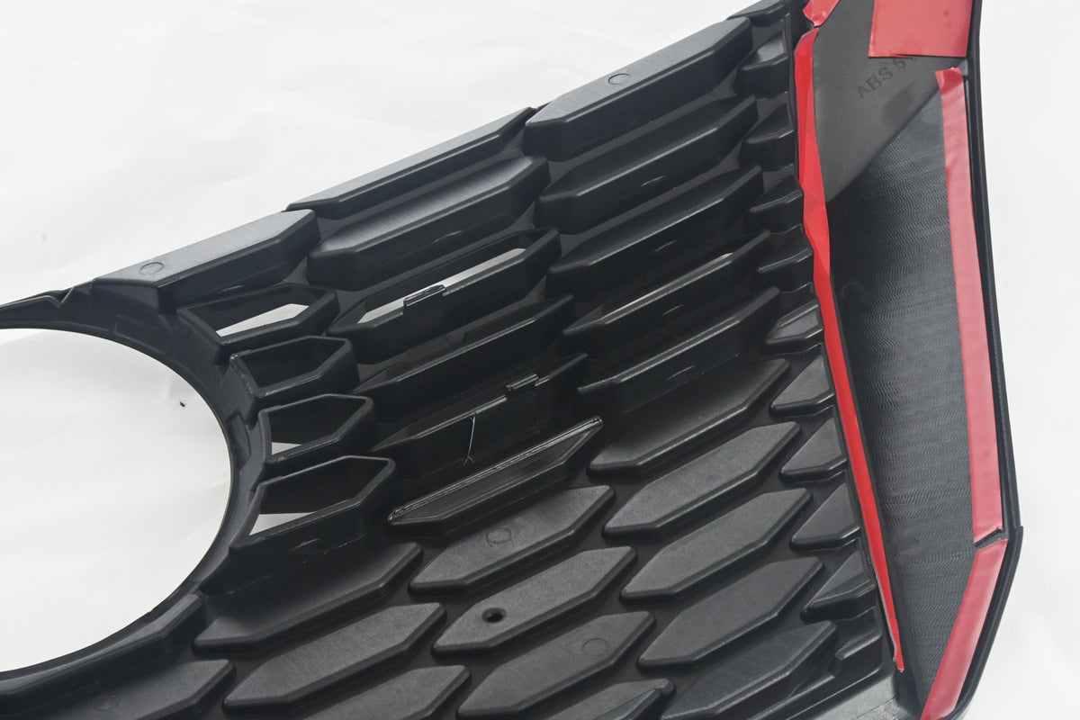 ABS6511BLK 20-22 Nissan Sentra Does not fit grille with Camera 1 PC Gloss Black Clip-On W/Tape Grille Overlay Chrome Delete Kit