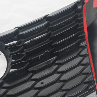 ABS6511BLK 20-22 Nissan Sentra Does not fit grille with Camera 1 PC Gloss Black Clip-On W/Tape Grille Overlay Chrome Delete Kit